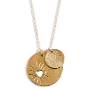 Maison Monik Double Heart Necklace - Gold